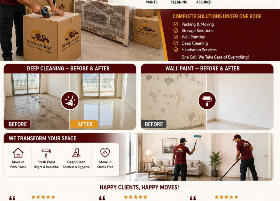 complete moving, cleaning, and painting services