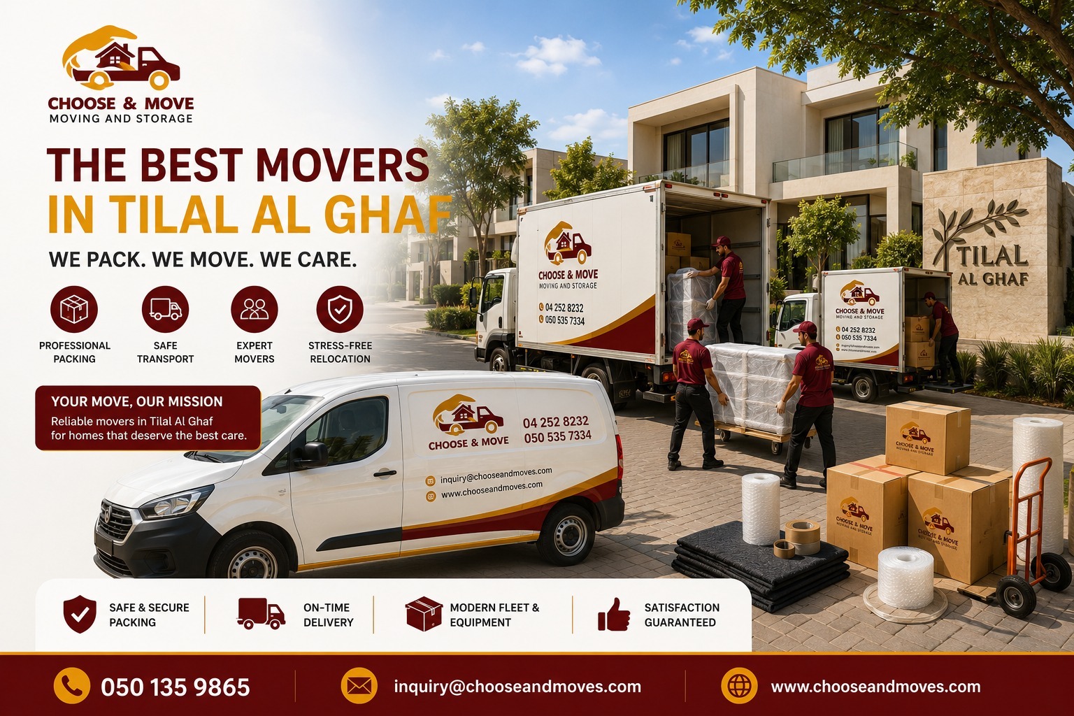 Efficient and professional movers in Tilal Al Ghaf | Choose and Move efficient and professional movers in tilal al ghaf