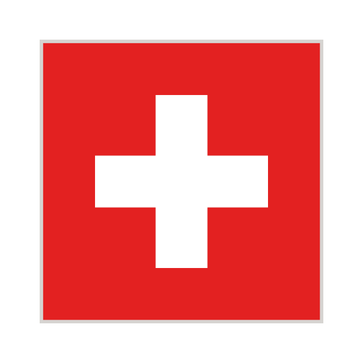 white cross centered on a red square, resembling the swiss flag or first aid symbol