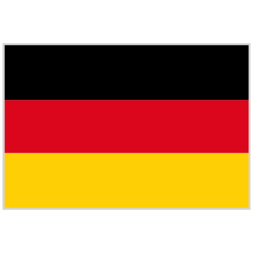 german flag with black, red, and gold horizontal stripes in that order (top to bottom).