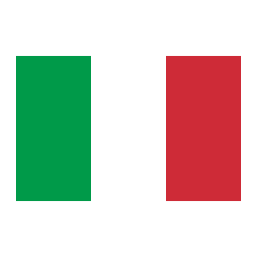 vertical green, white, and red tricolor flag representing italy, on a black background.